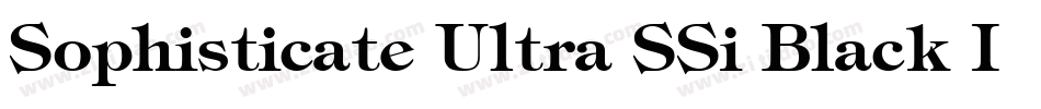 Sophisticate Ultra SSi Black Italic字体转换